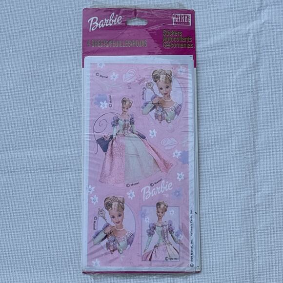 Vintage Stickers Hallmark Birthday Barbie - Dated 1999 4 Sheets NEW - Picture 1 of 4